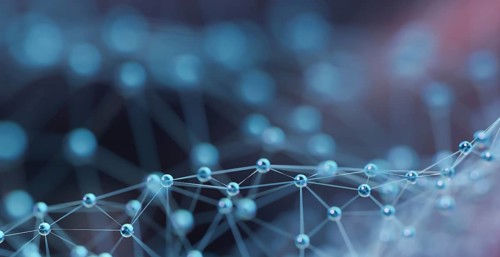 Plexus geometry or line and dot connection background. Internet and communication technology design