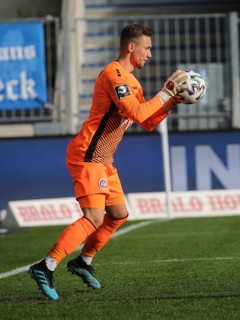 German soccer goalkeeper Tim Boss SV Wehen Wiesbaden DFB 3rd league season 2020-21, German soccer