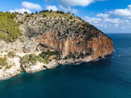 Aerial view, Spain, Balearic Islands, Mallorca, Capdepera, Cuevas de Arta and Platja de Canyamel