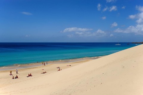 Dune on the beach, Morro Jable, Playa del Matorral, Jandia Peninsula, Fuerteventura, Canary