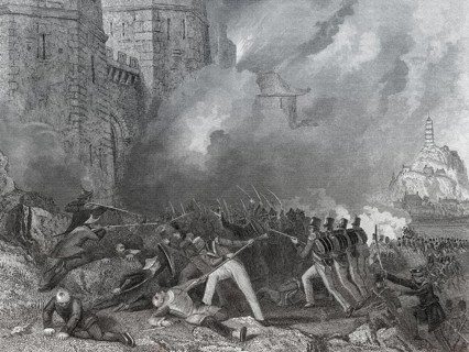 Britische Truppen erobern Chin-Keang-Foo, die Schlacht von Chinkiang, 1842, Erster Opiumkrieg