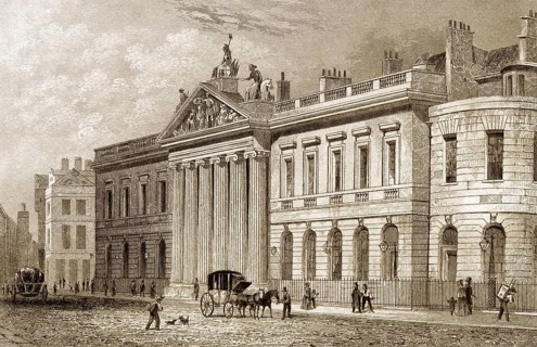 East India House, Hauptsitz der East India Company, Leadenhall Street, London, England, 19.