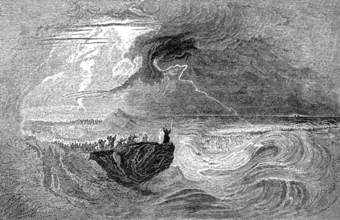 The crossing of the Red Sea, Book of Exodus, Old Testament, Hebrew Tanakh
