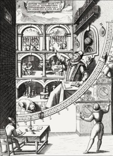 Tycho's Wall Quadrant, Tycho Brahe in his Uraniborg observatory, 1598