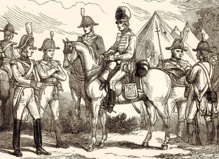 British military uniforms, 19th century, From British Battles on Land and Sea, by James Grant