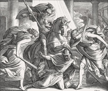 Death of Heliodorus, Old Testament, by Julius Schnorr von Carolsfeld