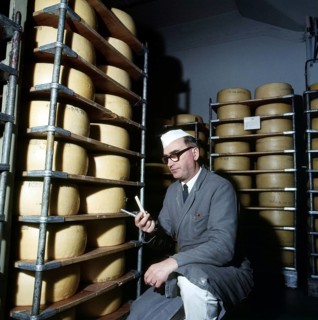 Moller & Co. Coffee roastery and wholesale in the Slaughterhouse area Stockholm 1969 A male cheese
