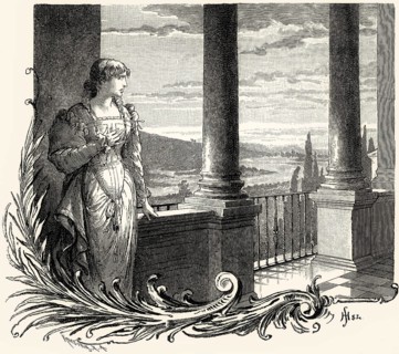 ACT III., SCENE I., Princess, scene from Torquato Tasso, a play by Johann Wolfgang von Goethe