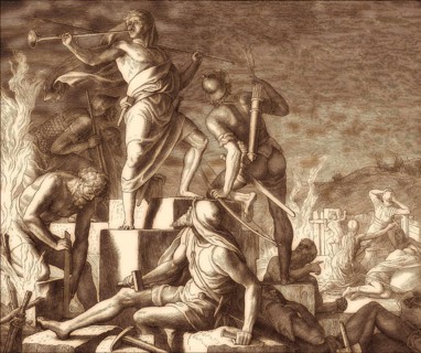 Rebuilding the Jerusalem Temple, Old Testament, by Julius Schnorr von Carolsfeld