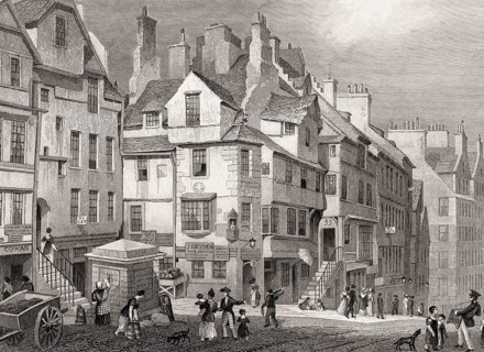 John Knox's House, High Street, Edinburgh, Scotland, 19th century, from Modern Athens by Th. H.