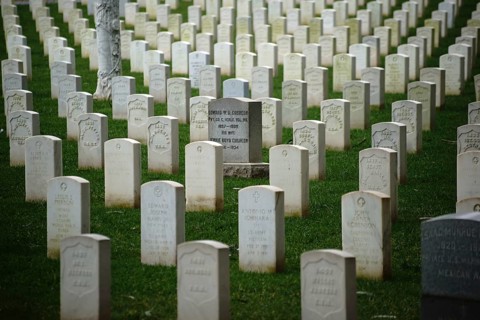 San Fransisco, United States - December 21, 2015: The United States National Cemetery in San