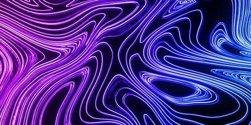 Neon Glow blue and purple lines on a dark background, Cyberpunk background