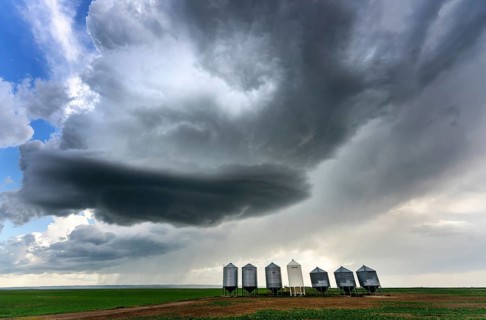 Summer Storms in the Canadian Prairies Dramatic Scenes