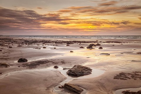 An image of a beautiful sunset at Broome Australia