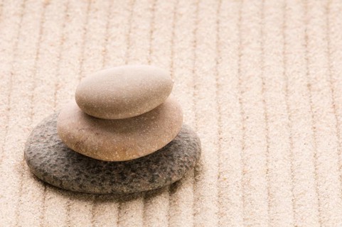Zen. Stone and sand
