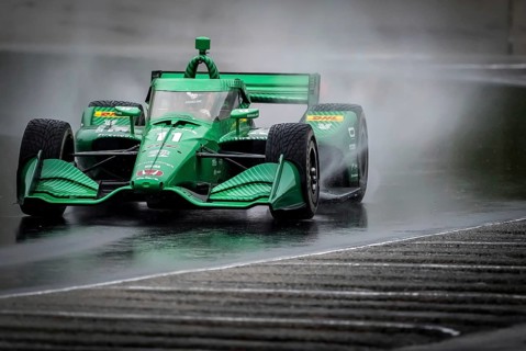 MARCUS ARMSTRONG (11) of Christchurch, New Zealand comes through turn 12 (Canada Corner) during a