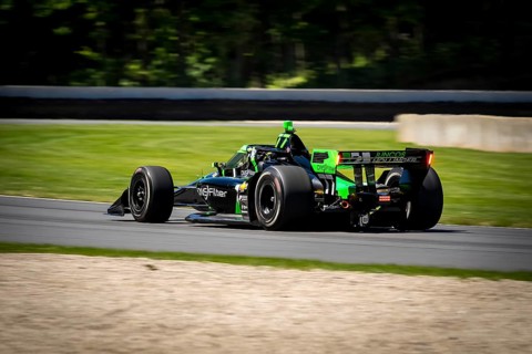 ROMAIN GROSJEAN (77) of Geneva, Switzerland practices for the XPEL Grand Prix at Road America in
