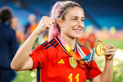 SYDNEY, AUSTRALIA, AUGUST 20: Alexia PUTELLAS of Spain after Spain beats England in the final of