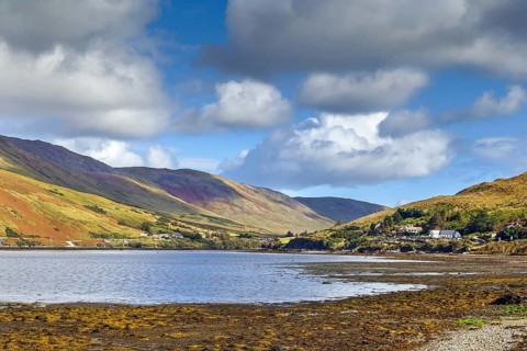 Landscape from Killary Harbour Fairy Tree viewpoint in Galway county, Ireland