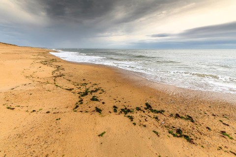 Beach on the Atlantic Ocean near Sables d'olonne, France