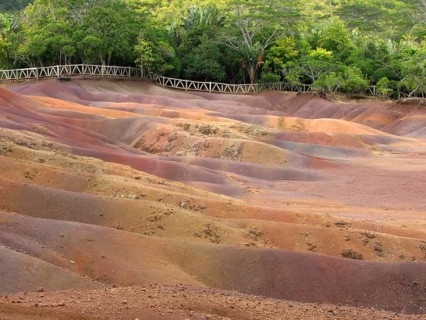 Earth that shines strangely in different colours, it is of volcanic origin, and the colour results