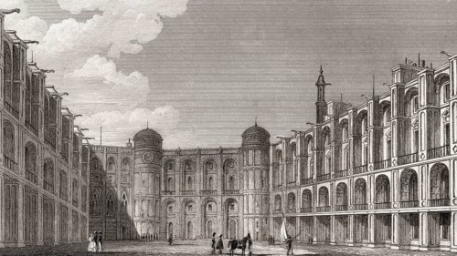 The Château de Saint-Germain-en-Laye, near Paris, antique steel engraved print, 1831
