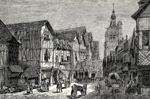 Bernay, a commune in the west of the Eure department in Northern France, 19th century