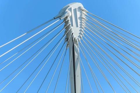 The Deux-Rives footbridge between Germany and France in Kehl and Strasbourg, a symbol of