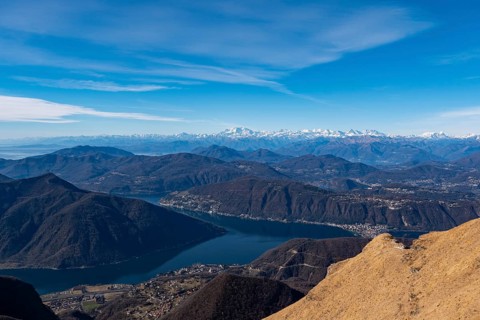 View from Mount Generoso between Italy and Switzerland