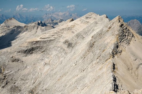 Western, central and eastern Ödkarspitze, mountains in the Karwendel main chain, Alpenpark