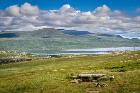 Fascinating natural landscape in Jotunheimen in the summertime in Norway. Great natural landscape