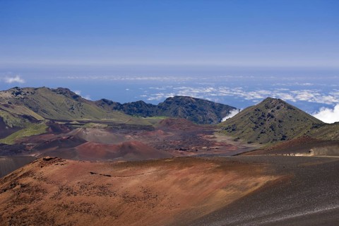 Crater of the Haleakala volcano, Maui, Hawaii, USA
