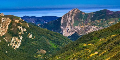 Mountains View from Circular Route of Lagos de Saliencia, Somiedo Natural Park, Principado de