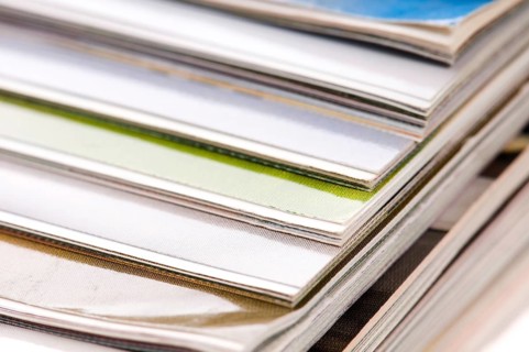 Stack of magazines, poland