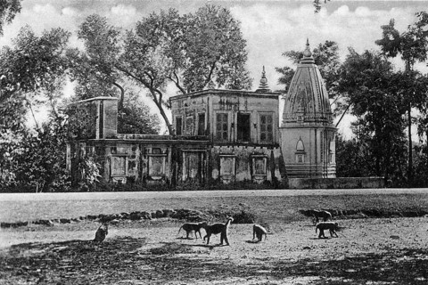 Old vintage photo of monkey temple Roorkee uttarakhand India