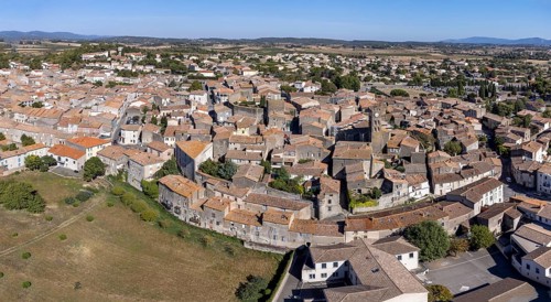 Conques-sur-Orbiel, fortified villa, Aude, Languedoc-Rosellón region. French Republic