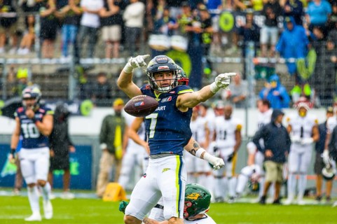 European League of Football, ELF/ Game: Barcelona Dragons at Stuttgart Surge on 18. Aug. 2024, in