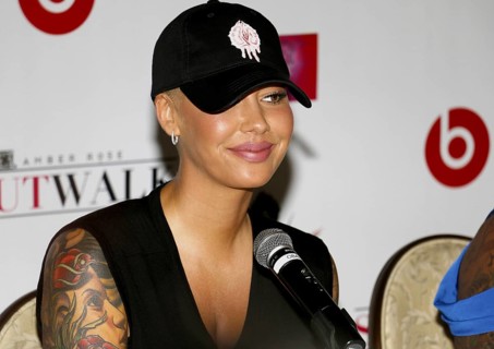 Amber Rose at the SlutWalk Festival Press Conference held at the Four Seasons Hotel in Beverly