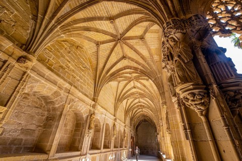 Cloister of the Knights, Monastery of Santa María La Real, Nájera, La Rioja, Spain