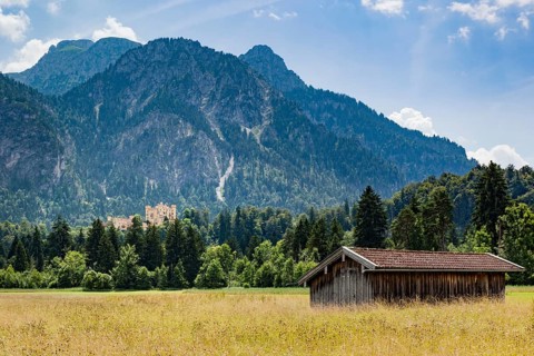 An image of the palace Hohenschwangau in Bavaria Germany
