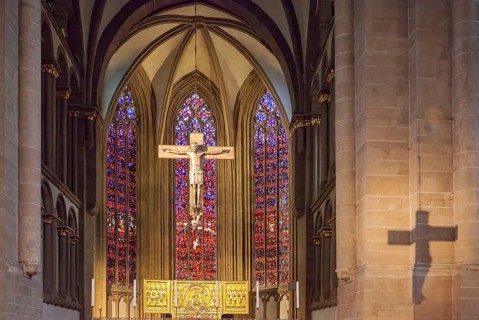 Copy of the Minden Cross, Minden Cathedral, Minden, North Rhine-Westphalia, Germany