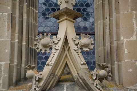 Church windows, St Mary's Church, pilgrimage church, pilgrimage path, church, pilgrimage, rose