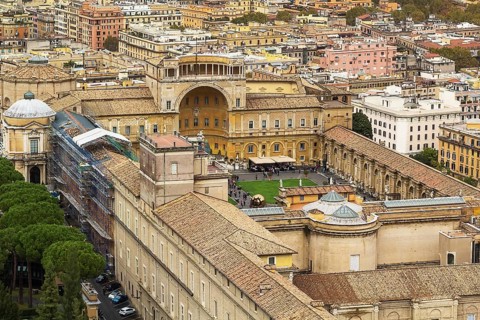 View of Vatican from the Dome of St. Peter's Basilica