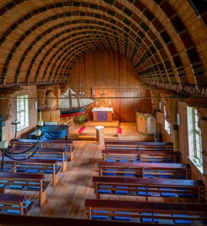 Fishermen's Church in Born on the Darß, interior, Born, Mecklenburg-Western Pomerania, Germany