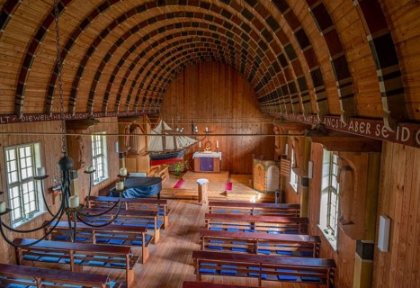 Fishermen's Church in Born on the Darß, interior, Born, Mecklenburg-Western Pomerania, Germany