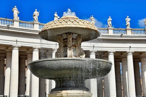 Fountain in park, photo as a background, digital image