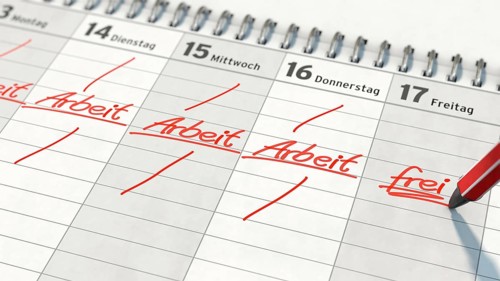 Symbolic image on the topic of the 4-day week in Germany