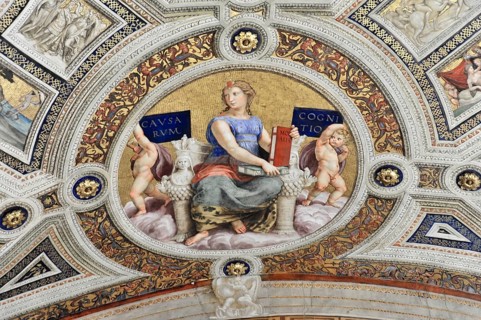 Vatican Museums, Vatican City, Vatican, Rome, Lazio, Italy, Allegorical depiction of a woman with