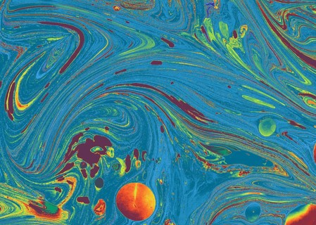 Traditional Ottoman Turkish abstract marbling art patterns as background