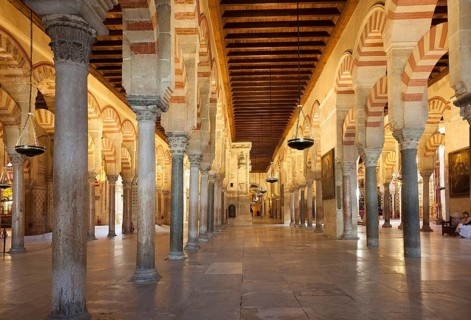 Inside the Mosque-cathedral of Cordoba, Andalucia, Spain